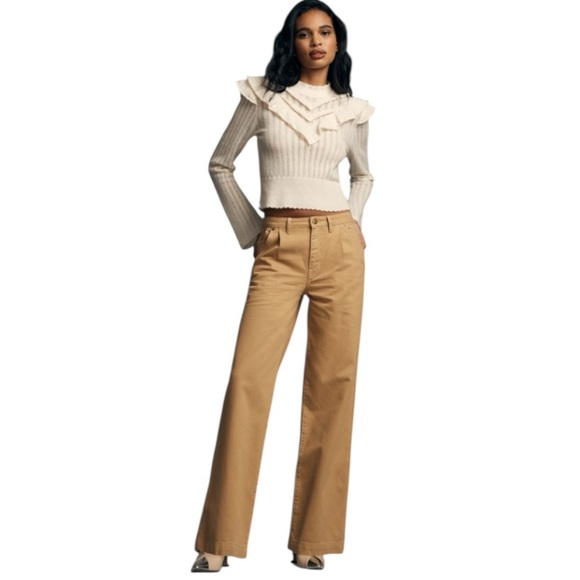 CURRENT/ELLIOTT The Postman Wide Leg Trouser in Ginger Women’s size 27 - Picture 6 of 10